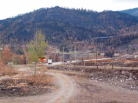 Forest fire damage, approaching Kamloops